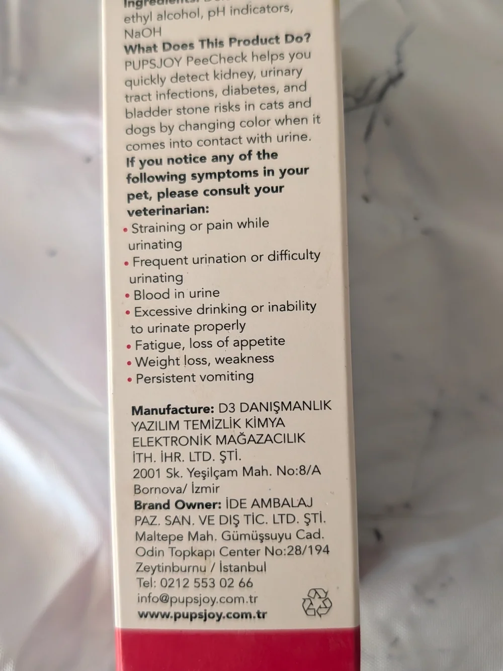 Urinary Health Test Spray – Pink